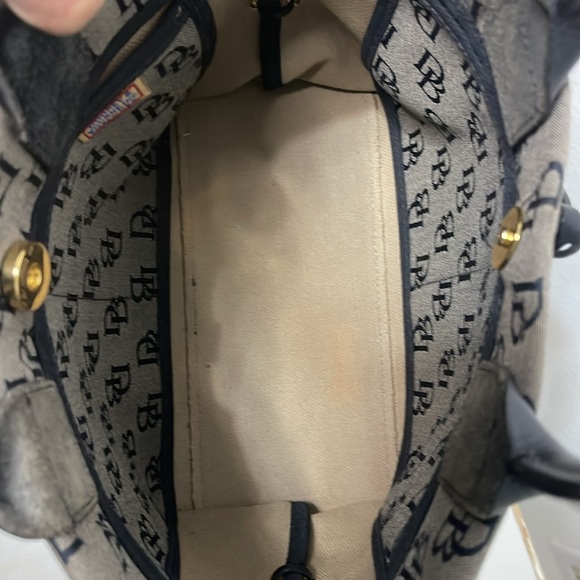 Dooney & Bourke Vintage Signature Tassel Tote Black/Grey No Callouts Looks new - Picture 8 of 10